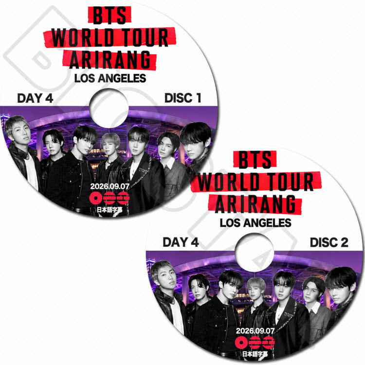 K-POP DVD/ バンタン 2026 BTS WORLD TOUR IN LOS ANGELES DAY4 (2026.09.07) (2枚SET) (日本語字幕) / BTS ワールドツアー アリラン ロサンゼルス公演 SoFi Stadium DVD