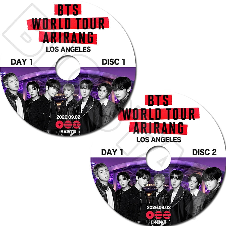 K-POP DVD/ バンタン 2026 BTS WORLD TOUR IN LOS ANGELES DAY1 (2026.09.02) (2枚SET) (日本語字幕) / BTS ワールドツアー アリラン ロサンゼルス公演 SoFi Stadium DVD