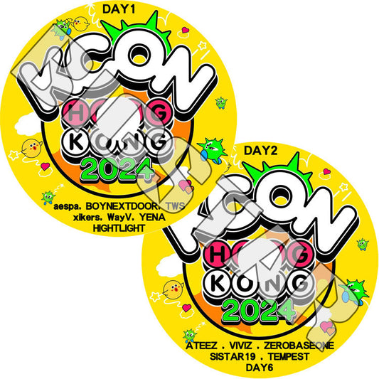K-POP DVD/ KCON 2024 IN HONGKONG 1-2DAY (2枚SET) (2024.03.30-31)/ HIGHLIGHT aespa BOYNEXTDOOR TWS Xikers WayV ATEEZ..