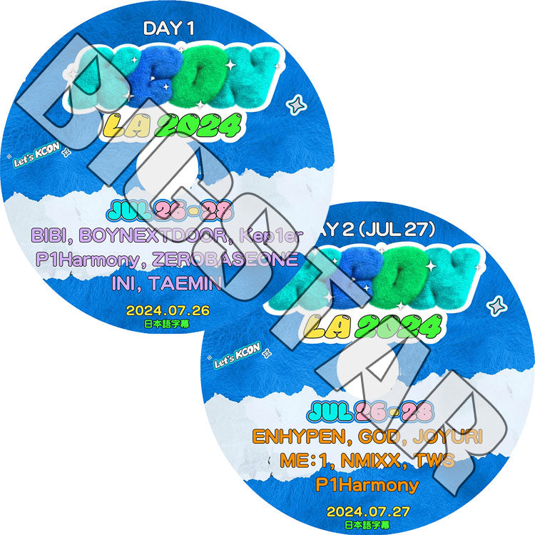 K-POP DVD/ KCON 2024 IN LA 1-2DAY (2枚SET) (2024.07.26-27)/ TAEMIN BOYNEXTDOOR Kep1er ZEROBASEONE ENHYPEN NMIXX TWS..