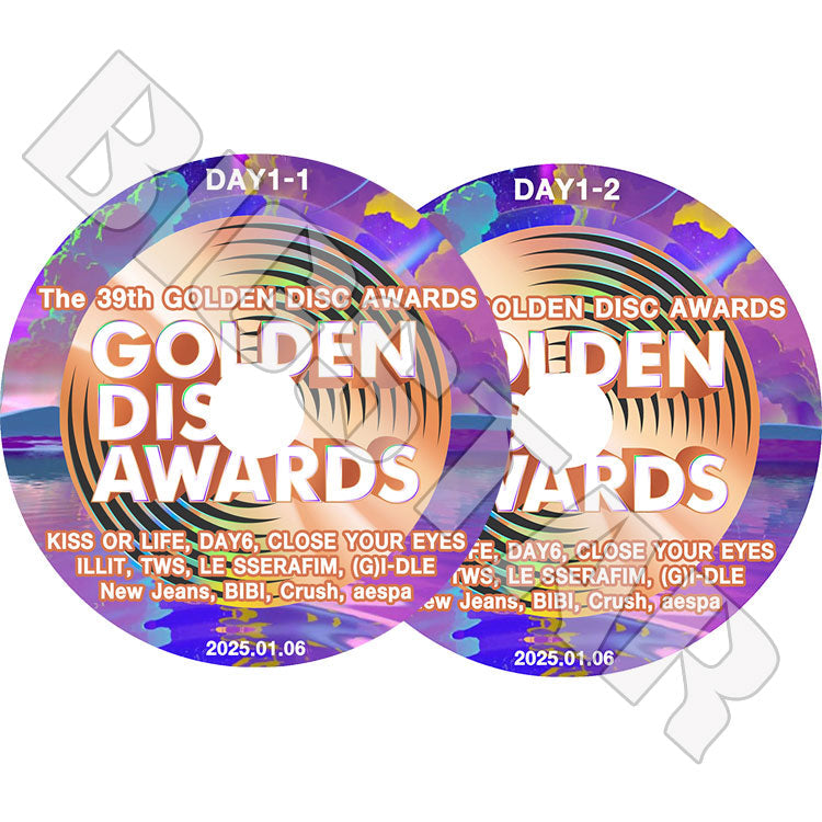 K-POP DVD/ 2025 39th Golden Disk Awards 1DAY (2枚Set) (2025.01.06)/ LE SSERAFIM aespa NEWJEANS (G)I-DLE ILLIT TWS DAY6 KISS OF..