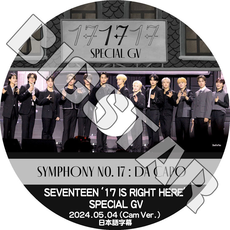 K-POP DVD/ SEVENTEEN '17 IS RIGHT HERE' SPECIAL GV (2024.05.04) (Cam Ver.) (日本語字幕あり)/ セブンティーン セブチ KPOP DVD