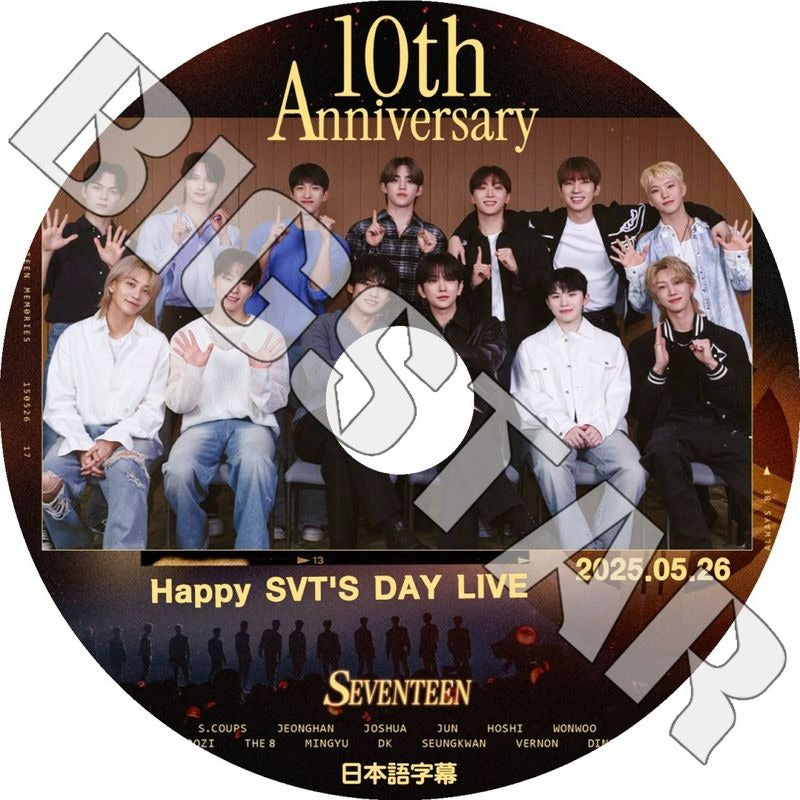 K-POP DVD/ SEVENTEEN 10周年記念 SVT'S DAY LIVE (2025.05.26) (日本語字幕あり)/ SEVENTEEN セブンティーン セブチ エスクプス ウォヌ..