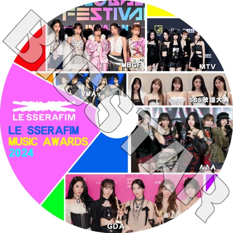 K-POP DVD/ LE SSERAFIM CUT MUSIC Awards 2024/ ルセラフィム サクラ チェウォン ユンジン カズハ ウンチェ IDOL KPOP DVD