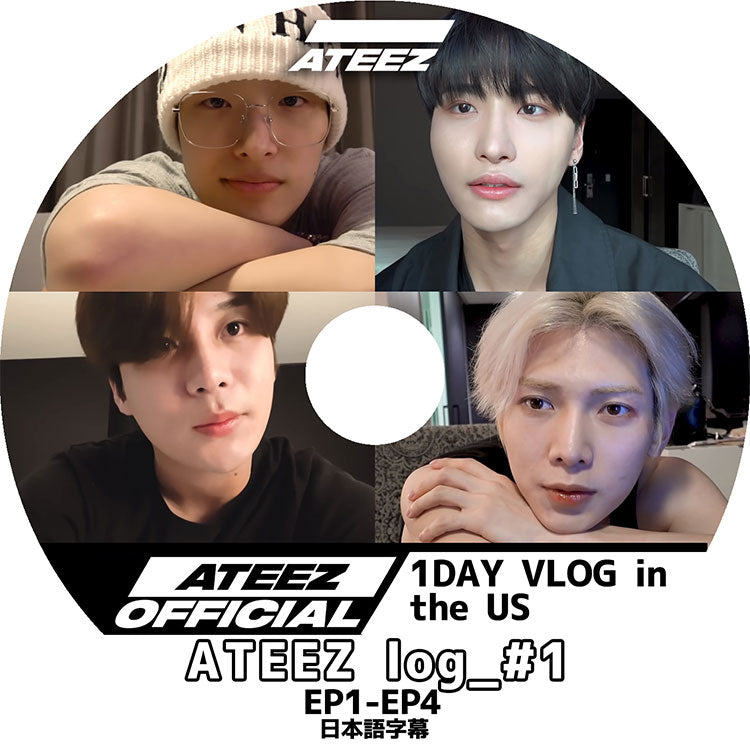 K-POP DVD/ ATEEZ LOG #1 (EP1-EP4) 1DAY VLOG IN THE US (日本語字幕あり)/ ATEEZ エーティー ATEEZ KPOP DVD