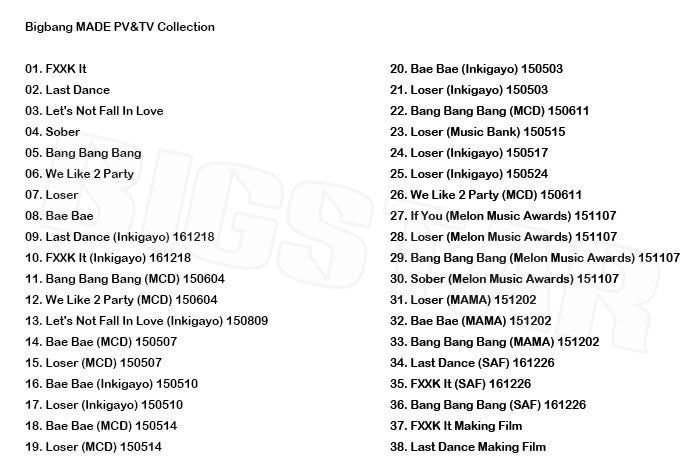 K-POP DVD/ BIGBANG 2016 MADE THE FULL ALBUM PV&TV★FXXK It Last Dance Let’s Not Fall In Love/ビックバン ジードラゴン GD ソル(テヤン)..