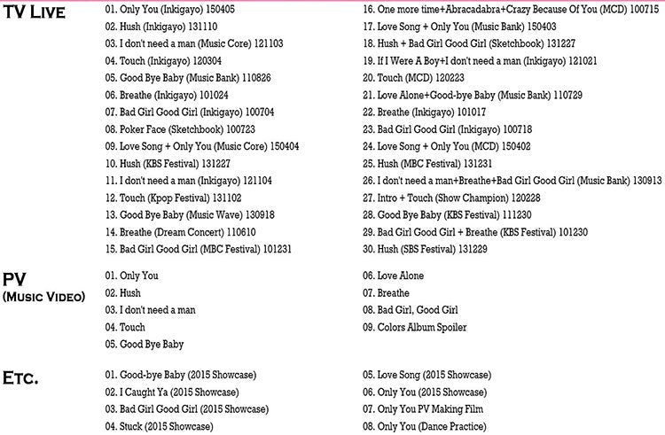 Blu-ray/ MISS A BEST Collection ★Only You Love Song Hush Bad Girl Good Girl/K-POPブルーレイDisc MISS A ブルーレイ