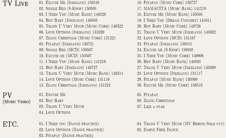 Blu-ray/ BESTie BEST Collection 2015★Excuse Me Hot Baby Thank U Very Much Love Options☆ベスティ/K-POPブルーレイ BESTie ブルーレイ