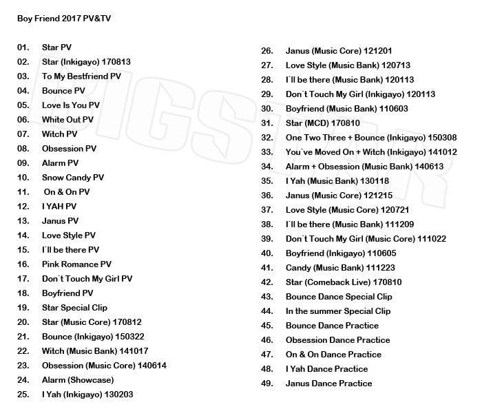 K-POP DVD/ BOYFRIEND 2017 PV&TVセレクト★Star To My Bestfriend Bounce Witch Obsession/ボーイフレンド ドンヒョン ヒョンソン ジョンミン ヨンミン..