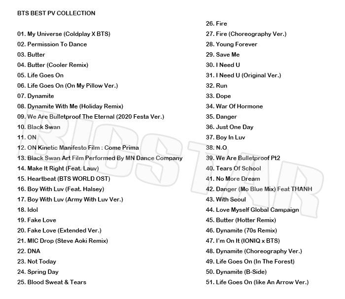 K-POP DVD/ バンタン 2021 BEST PV★MY UNIVERSE/ 防弾 バンタン ラップモンスター シュガ ジン ジェイホープ ジミン ブィ ジョングク