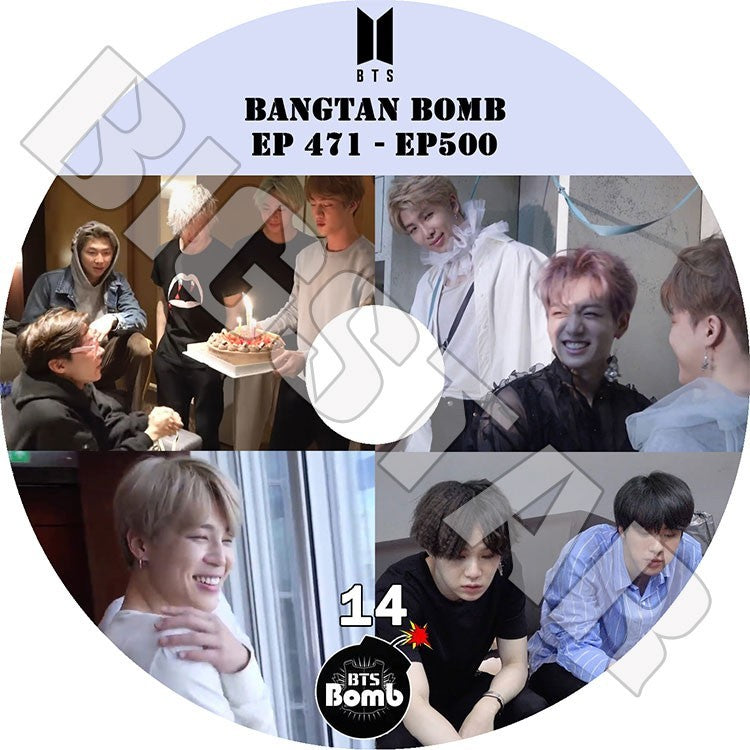 K-POP DVD/ バンタン BANGTAN BOMB 14 (EP471-EP500)(日本語字幕なし)/防弾 ラップモンスター シュガ ジン ジェイホープ ジミン ブィ ジョングク