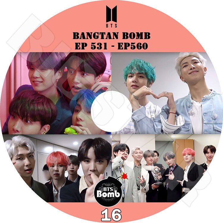 K-POP DVD/ バンタン BANGTAN BOMB 16 (EP531-EP560)(日本語字幕なし)/ 防弾 ラップモンスター シュガ ジン ジェイホープ ジミン ブィ ジョングク