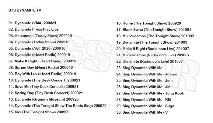 K-POP DVD/ バンタン Dynamite TV COLLECTION/ 防弾 ラップモンスター シュガ ジン ジェイホープ ジミン ブィ ジョングク KPOP DVD