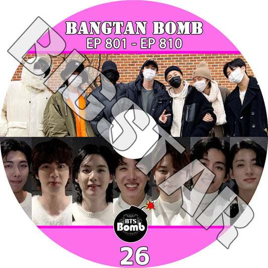 K-POP DVD/ バンタン BANGTAN BOMB #26 (EP801-EP810) バンタン爆弾 (日本語字幕なし)/ バンタン BANGTAN KPOP DVD