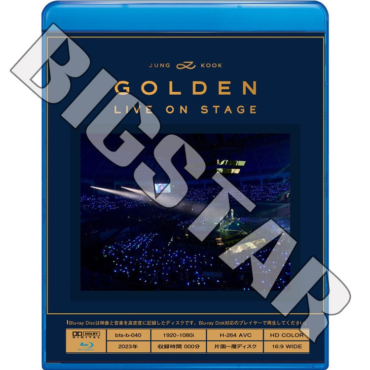 Blu-ray/ バンタン JUNGKOOK GOLDEN LIVE ON STAGE/ バンタン JUNGKOOK ジョングク BANGTAN ブルーレイ