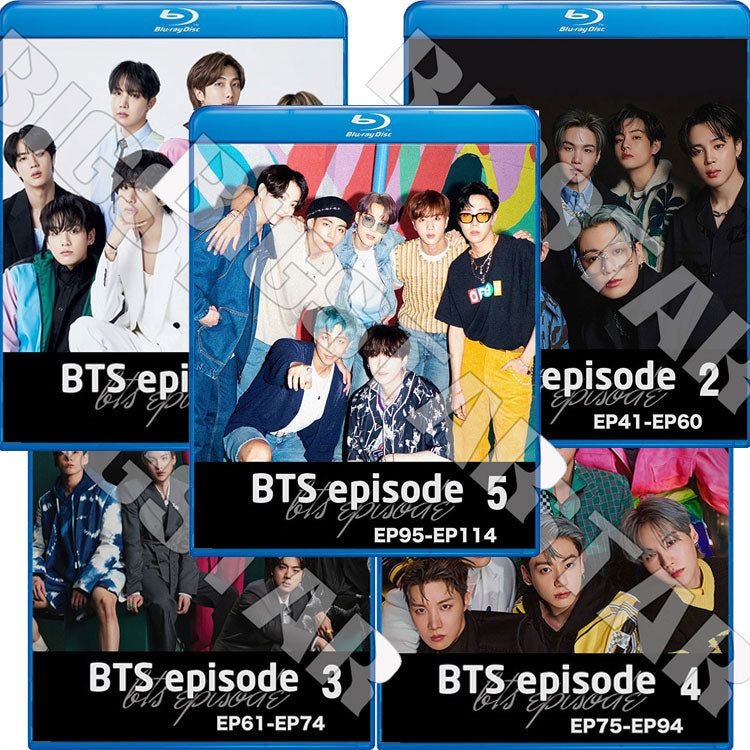 Blu-ray/ バンタン エピソード (5枚セット)(EP01-EP114)(日本語字幕あり)/ 防弾 バンタン RM ジン JIN シュガ SUGA.. ブルーレイ