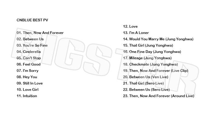 K-POP DVD/ CNBLUE BEST PV COLLECTION★Then Now And Forever Between Us/ シエンブルー ジョンヨンファ カンミンヒョク イジョンシン KPOP DVD