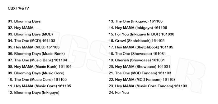 K-POP DVD/ EXO CBX 2018 PV&TV セレクト★Blooming Days Hey MAMA The One For You/エクソ ベクヒョン シウミン チェン KPOP DVD