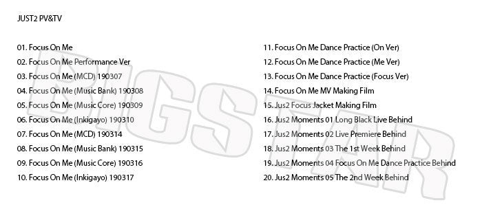 K-POP DVD/ GOT7 JUS2 PV&TV セレクト★Focus On Me/ガットセブン ジャストゥー ジェイビー ユギョム JB Yugyeom KPOP DVD