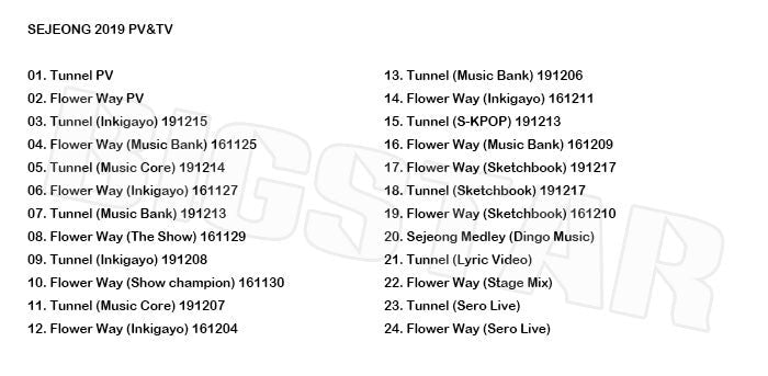 K-POP DVD/ GUGUDAN SEJEONG 2019 PV&TV セレクト★Tunnel Flower Way/ ググダン セジョン KPOP DVD