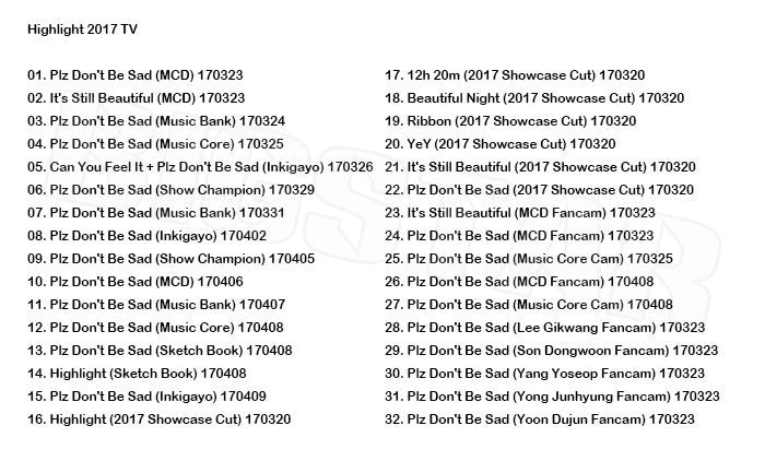 K-POP DVD/ HIGHLIGHT 2017 TV COLLECTION★Plz Don`t Be Sad It`s Still Beautiful Ribbon Butterfly/ハイライト ユンドゥジュン ヨンジュンヒョン..