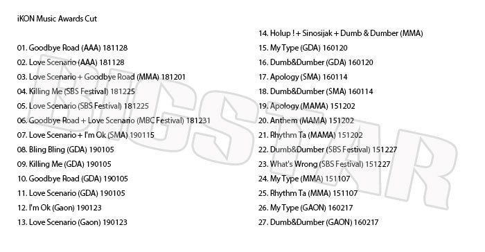 K-POP DVD/ iKON 2015-2018 MUSIC AWARD CUT★AAA MAMA GDA GAON 他/アイコン ボビー ビーアイ ジンファン ジュンフェ ユンヒョン チャヌ..