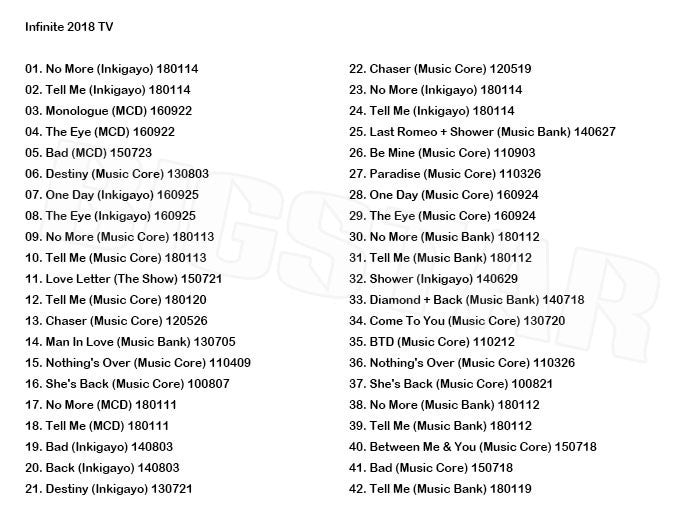 K-POP DVD/ INFINITE 2018 TV COLLECTION★No More Tell Me Monologue The Eye Bad/インフィニット ソンギュ ドンウ ウヒョン ソンヨル エル ソンジョン