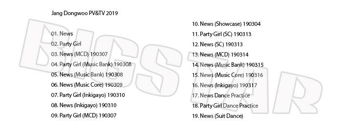 K-POP DVD/ INFINITE JANG DONGWOO 2019 PV&TV セレクト★News Party Girl/INFINITE インフィニット ドンウ ジャンドンウ KPOP DVD