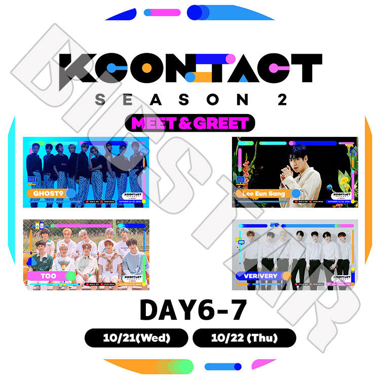 K-POP DVD/ KCONTACT SEASON2 DAY6-7(2020.10.21/22)/ GHOST9 LeeEunSang TOO VERIVERY/ オンライン コンサート KPOP DVD