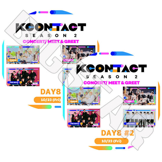K-POP DVD/ KCONTACT SEASON2 DAY8(2枚SET)(2020.10.23)/ ONEUS ONF THE BOYZ VERIVERY/ オンライン コンサート KPOP DVD