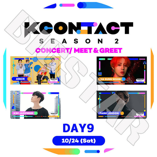 K-POP DVD/ KCONTACT SEASON2 DAY9(2020.10.24)/ AB6IX HASungWoon KimJaeHwan ParkJiHoon/ オンライン コンサート KPOP DVD