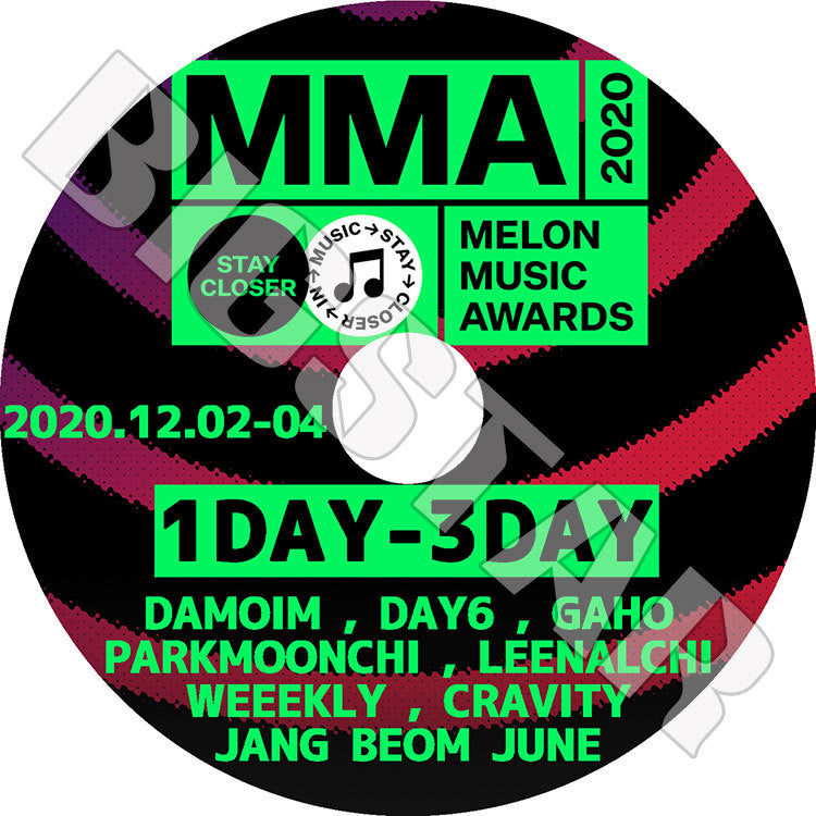 K-POP DVD/ 2020 MELON Music Awards 1DAY - 3DAY (2020.12.02-04)/ CRAVITY DAY6 JANG BEOM JUNE その他