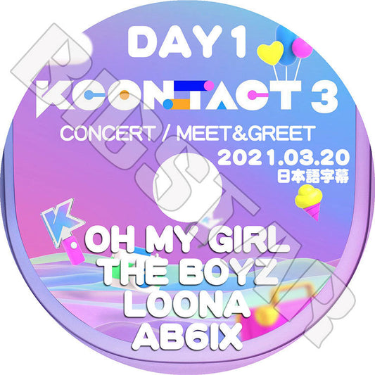 K-POP DVD/ KCONTACT SEASON3 DAY1(2021.03.20)/ Oh My Girl The Boyz AB6IX LOONA(日本語字幕あり)/ LIVE コンサート KPOP DVD