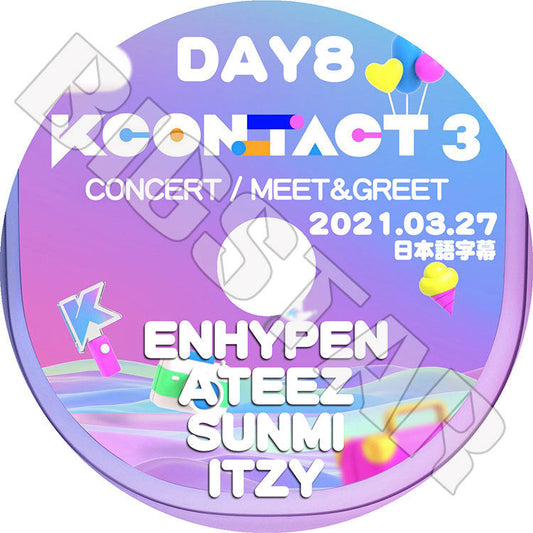 K-POP DVD/ KCONTACT SEASON3 DAY8(2021.03.27) ENHYPEN ITZY ATEEZ SUNMI(日本語字幕あり)/ LIVE コンサート KPOP DVD
