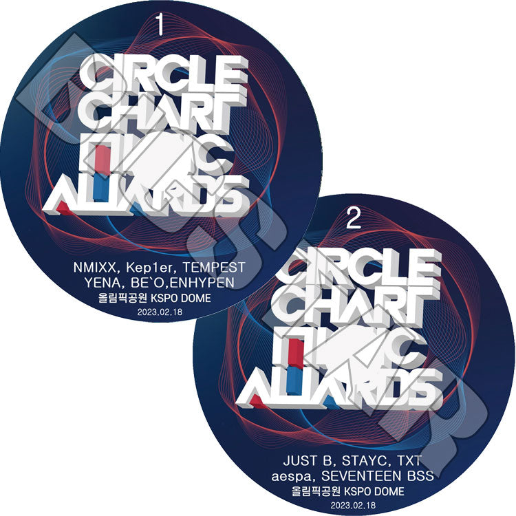 K-POP DVD/ CIRCLE CHART MUSIC AWARDS (2枚Set) (2023.02.18)/ SEVENTEEN BSS ENHYPEN TXT AESPA NMIXX Kep1er STAYC YENA..