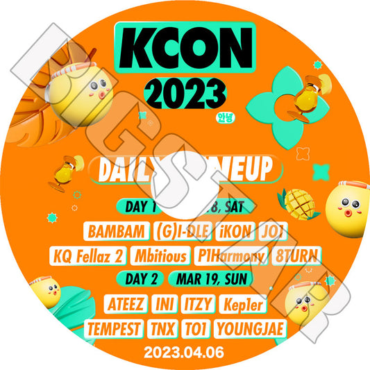 K-POP DVD/ KCON 2023 IN THAILAND (2023.04.06)/ iKON ITZY ATEEZ (G)I-DLE Kep1er BAMBAM TEMPEST TNX 8TURN 他 CON KPOP DVD