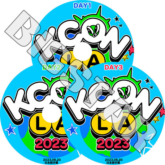 K-POP DVD/ KCON 2023 IN LA 1DAY-3DAY (3枚SET)/ STRAY KIDS IVE ITZY TAEMIN ATEEZ THE BOYZ NMIXX (G)I-DLE WayV KEP1ER 他