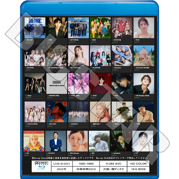 Blu-ray/ 2022 Melon Music Awards (2022.11.26)/ TXT IVE ENHYPEN LE SSERAFIM NEWJEANS MONSTA X (G)I-DLE STAYC BE'O ATBO 他/ ブルーレイ