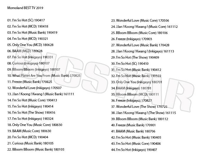 K-POP DVD/ MOMOLAND 2019 TV COLLECTION★I`m So Hot BAAM Bboom Bboom/モモランド ヨヌ ナンシー ヒェビン ナユン アイン ジェイン ジュイ