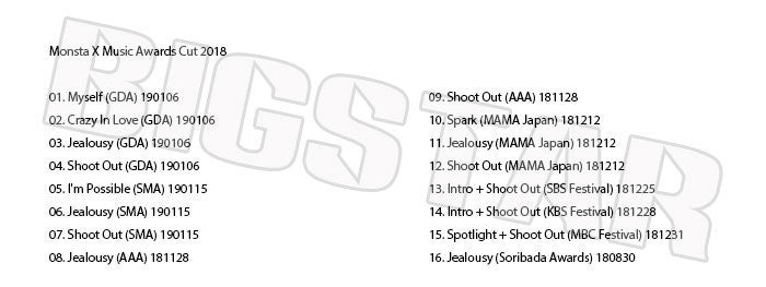 K-POP DVD/ MONSTA X CUT 2018 MUSIC AWARD★MAMA SBS MBC GDA 他/モンスターエクス ショヌ ジュホン ウォノ ヒョンウォン ミンヒョク キヒョン..