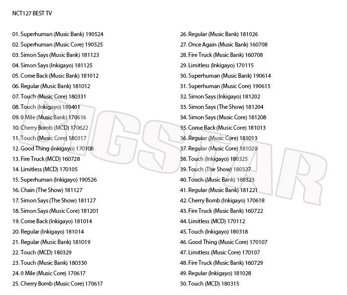 K-POP DVD/ NCT127 BEST TV COLLECTION★Superhuman Simon Says Touch/エンシティ127 ヘチャン ユタ ウィンウィン テヨン ゼヒョン マーク..