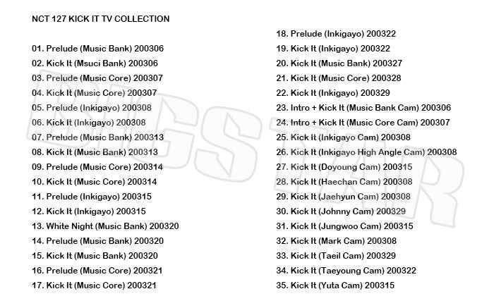 K-POP DVD/ NCT127 Kick It Prelude BEST TV/ エンシティ127 ヘチャン ユタ ウィンウィン テヨン ゼヒョン マーク テイル KPOP DVD