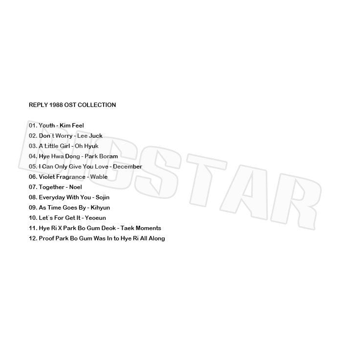 K-POP DVD/ 応答せよ1988 O.S.T COLLECTION★REPLY 1988/ パクボゴム PARK BO GUM ヘリ HYERI KPOP DVD