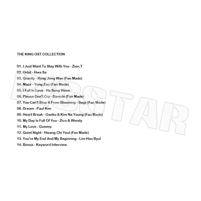 K-POP DVD/ ザ・キング 永遠の君主 O.S.T COLLECTION★THE KING/ イミンホ LEE MIN HO キムゴウン KIM GO EUN KPOP DVD