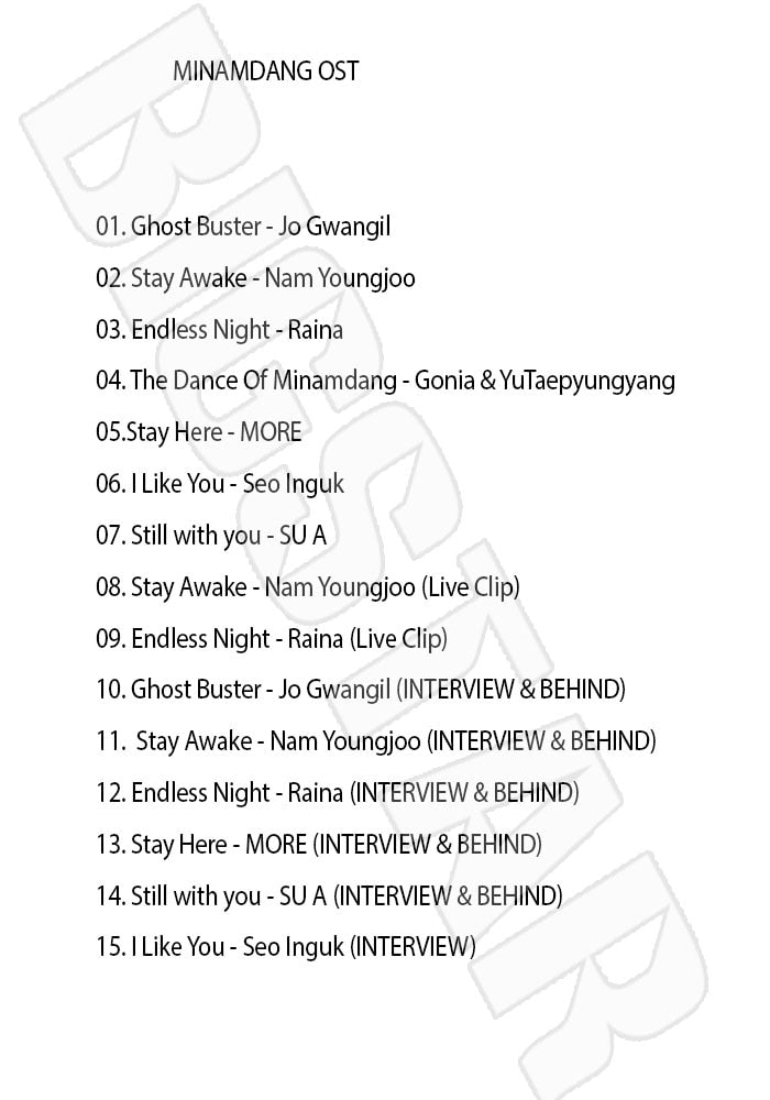 K-POP DVD/ 美男堂 ミナムダン OST イケメン党 (日本語字幕なし)/ SEO IN GUK ソイングク 韓国ドラマ OST収録DVD KPOP DVD