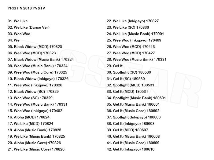 K-POP DVD/ PRISTIN 2017 PV&TV セレクト★Black Widow We Like Wee Woo/プリスティン ナヨン ソンヨン レナ カイラ シヨン キョルギョン ロア ウヌ..