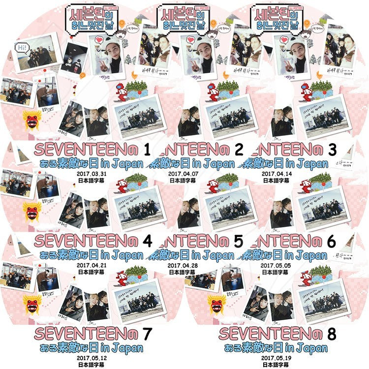 K-POP DVD/ SEVENTEEN ある素敵な日 In JAPAN EP1-8(8枚SET)(日本語字幕あり)/セブンティーン セブチ エスクプス ミンギュ ウォヌ スングァン ジュン..
