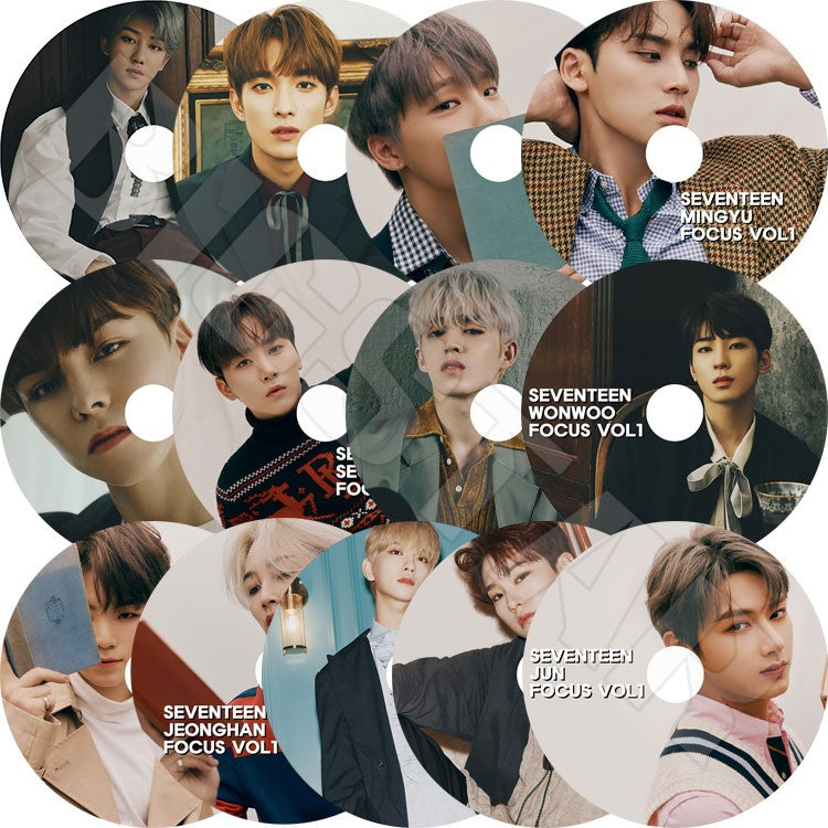 K-POP DVD/ SEVENTEEN FOCUS VOL #1 (13枚SET)(日本語字幕なし)/セブンティーン セブチ エスクプス ウジ ミンギュ ホシ ウォヌ バーノン スングァン..