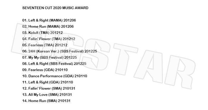 K-POP DVD/ SEVENTEEN 2020 MUSIC AWARD CUT/ MAMA SMA GDAその他/ セブンティーン セブチ エスクプス ウジ ミンギュ ホシ ウォヌ バーノン..