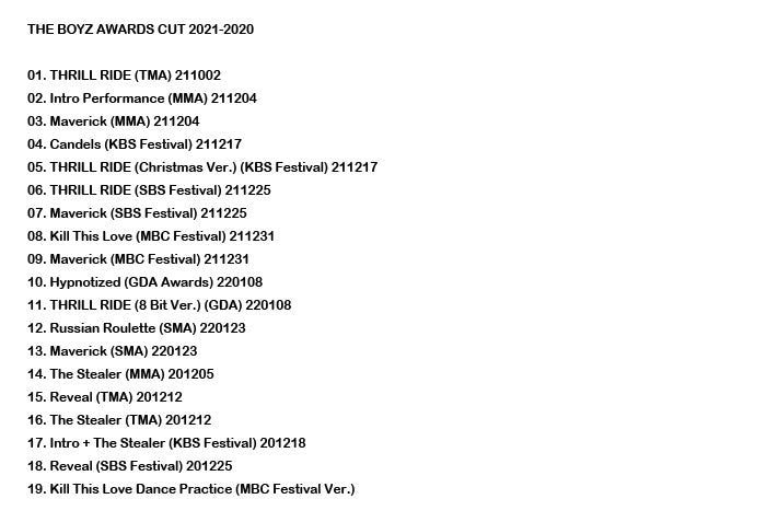 K-POP DVD/ THE BOYZ 2021 MUSIC AWARD CUT/ ザボーイズ Cre.kerz サンヨン ジェイコブ ヨンフン ヒョンジェ ジュヨン ケビン ニュー キュー..